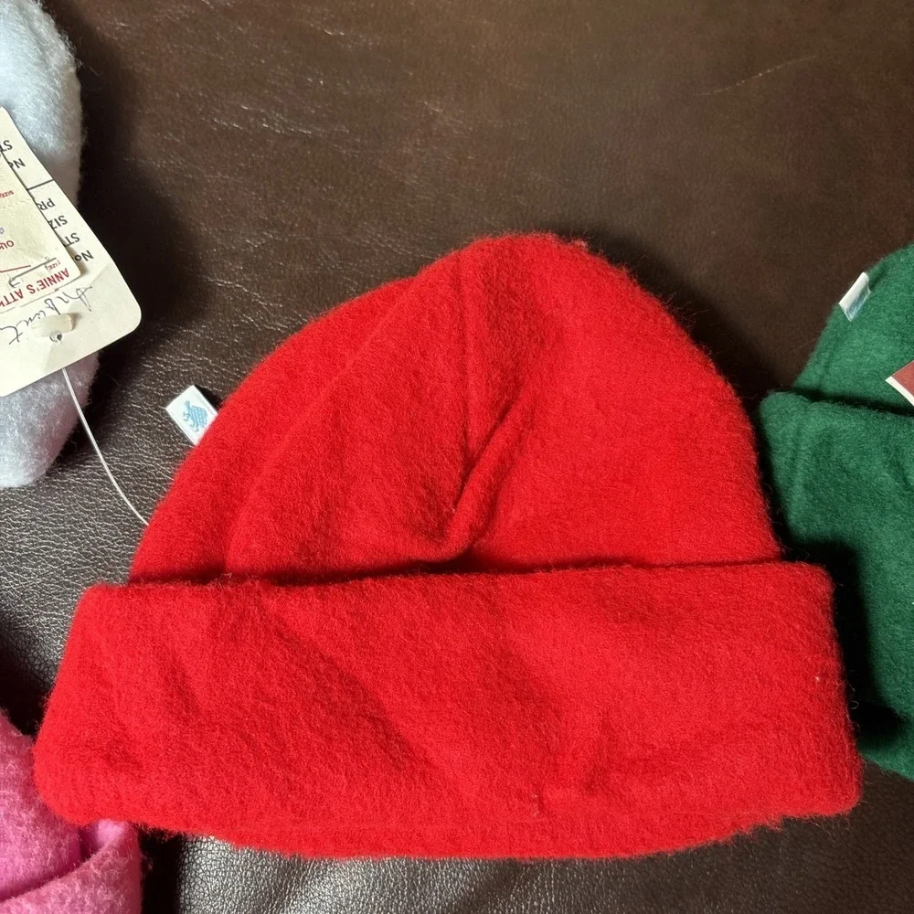 5 New Vintage Turtle Fur Infant Toddler Fleece‎ Hats